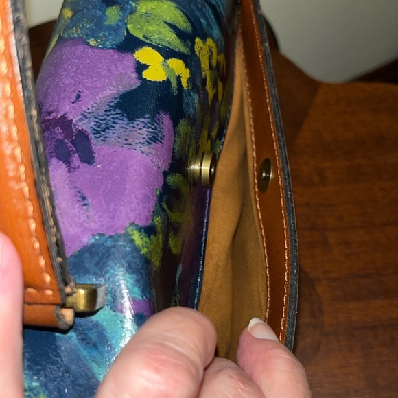 Patricia Nash  satchel  Crossbody bag NWOT Watercolor floral design  Multicolor - Picture 9 of 13